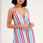 Lulu’s Set Sail Light Blue Multi Striped Tie Photo 0