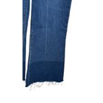 Spanx Women's Jeans Pull On Hi-Rise Ankle Flare Leg Raw Hem Mid Wash Blue Medium Photo 1