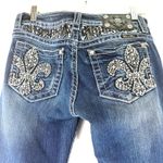 Miss Me  Women's Fleur De Lis Bling Signature Boot Bootcut Jeans Size 30 Photo 4