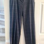Classiques Entier  Slate Navy Grey Wool Wide Leg Pants with Lavender Plaid Photo 0