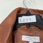 Marissa Webb Faux Leather Shirt Dress Size 10 Brown Photo 8