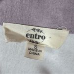 Entro  Oversized Gauze Color Block Button Up Shirt White Grey Purple Small Photo 8