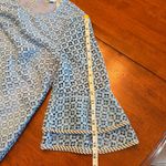 Draper James  Lattice Double Bell Sleeve‎ Blouse Top Blue Size 6 Photo 8