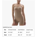 SHAPERX Strapless Shortie Bodysuit Shapewear, Tummy Control, Removable Straps, L Size L Photo 3