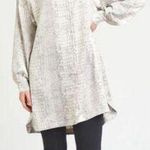 NWOT DEX Black Tape Snakeskin Print Tunic White Size M Photo 0