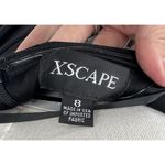 XScape  Women's Sz 8 Long Scuba Strapless Asymmetric Black Gown Dress Formal5723X Photo 11