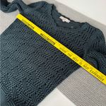 Loft Dark Teal Green Crochet Cotton Crewneck Sweater w Scalloped Detail Sz XS Photo 6