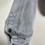 Universal Threads Universal Thread Grey Long Sleeve Oversized Button Up Shirt Photo 2