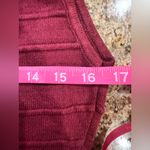 Micas   Basic Ribbed Sleeveless Sweater Dress Color: BURGUNDY Size: L NWT Photo 4