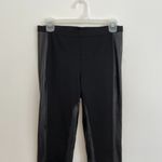 BCBGMAXAZRIA Caragh Faux Leather Panel Leggings Black Pull On Mixed Media Small Photo 5