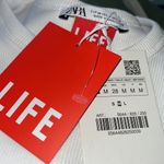 ZARA NWT X LIFE CUT OUT LIFET RIBBED T SHIRT MEDIUM BLOGGERS FAV Photo 8