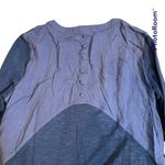 Esley  Small Longsleeve Faux Button Back Knit Top Blouse Heather‎ Navy Blue Photo 1