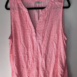 Anne Carson  Coral Pink Sleeveless V-Neck Blouse Women’s Size 1X Photo 0
