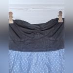 Hurley  Women’s Strapless Polka Dot Flowy Black Chambray Dress Photo 3