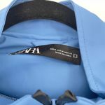 ZARA  Men's Light Blue Front Zipper Elastic Cuffs Collarless Bomber Jacket Size M Photo 9