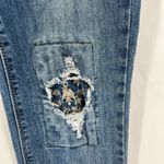 Ariya Jeans Ariya Kilkenny Skinny Jeans Womens 5/6 Blue Denim Cotton Distressed Frayed Hem Photo 3