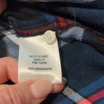 Bongo  Women’s Blue Plaid Rayon‎ Flannel Shirt Large Photo 3