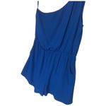 Naked Zebra Womens Medium Romper One Shoulder Dressy Shorts Pockets Blue Photo 3