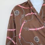 Melly M dress Equestrian Print Faux Wrap S Photo 5