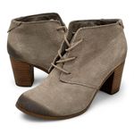Toms  Tan Lunata Suede Lace-Up Heeled Booties Size 7 Photo 13