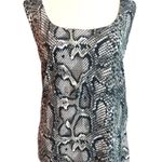 ZARA scoop neck sleeveless dressy tank top in snakeskin print, size L. Photo 0