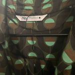 ZARA Green and Brown Geometric Dress Photo 1