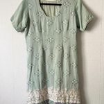 Cottagecore Boho Forest Fairy Womens Dress Medium Sequins Princess Event Party Green Photo 0