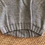 Grey cable knit soft crew neck sweater Gray Photo 5