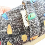 Toms Gray Classic Canvas Slip-on Flats Christmas Bulbs Women’s Size 8 Warm Lined Photo 9