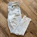 American Eagle  Super Light Wash Distressed Mom Jeans Size 8 Photo 2