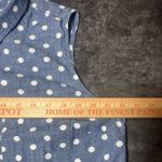 Tommy Hilfiger  Sleeveless Blouse Women's Size XL Blue Polka Dots Button Front Photo 3