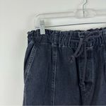 Loft  Black Gray Denim Seamed Tie Waist Jean Pants Size Medium Tall Photo 1