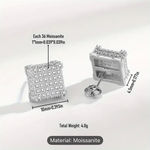 Sterling Silver Moissanite  Earrings Photo 5