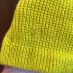 Ralph Lauren 100% Cashmere Polo  Neon Yellow Waffle Raglan Knit Sweater Size L Photo 9