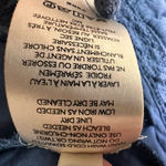 Anthropologie  V Neck Eyelet Lace Mini Dress Ruffle Sleeves Blue Medium Cotton Photo 7