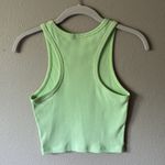 Aritzia Wilfred green ribbed knit seamless racerback tank Photo 2