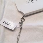 Loft  double bar layered silver jewelry - NWT Photo 3