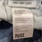 Paige Jimmy Jimmy Short Distressed Raw Cuffed Hem Blue Denim Shorts Size 28 Photo 6