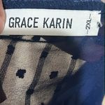 Grace Karin  blue long sleeve blouse Photo 7