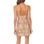 Dress the Population NWT  Victoria sequin mini halter dress XL cocktail Photo 4