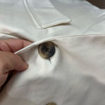 American Eagle  Cropped Blazer Size M Ivory Double Breasted Office Chic Photo 4