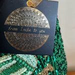 From India To You | Green Beaded “Go Team” Shoulder Bag Gold Photo 1
