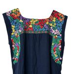 J Marie Piper embroidered navy sleeveless dress M Blue Size M Photo 6