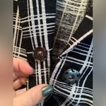 LF  Lightweight Plaid Black And White Woman’s Coat NWT Size 14 100% Polyester Photo 7