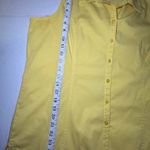 Crossroads Stretch Size 14 sleeveless Button Up Shirt Solid yellow 97% cotton Photo 5