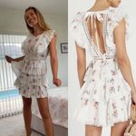 Zimmermann 🆕  Heathers Pintuck Frill Mini Dress in Floating Bouquet Sz 2 US Photo 11