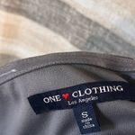 One Clothing  Gray And White Pine Stripe‎ Strapless Dress Size Small Photo 6