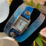 La Mer Collections limited edition Blue White Black Tie Dye Watch Photo 2