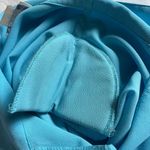 Womens Button Down Dress Blouse Lightweight Blue Top Plus Size 1X Shoulder Pads Photo 8