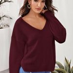 SheIn Red Crisscross Back Sweater Photo 0